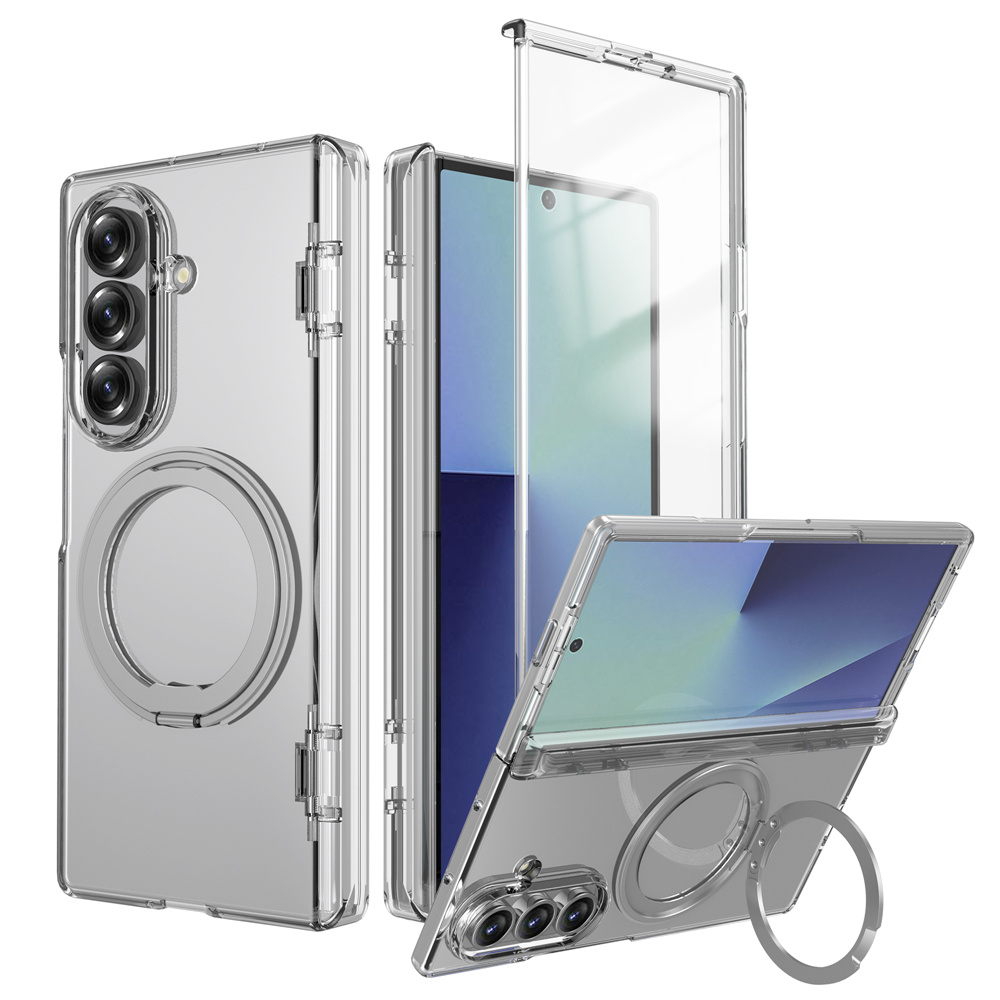 Magnetic Charging Stand - 360 ° 回転磁気スタンドヒンジ耐衝撃電話ケース Samsung Galaxy Z