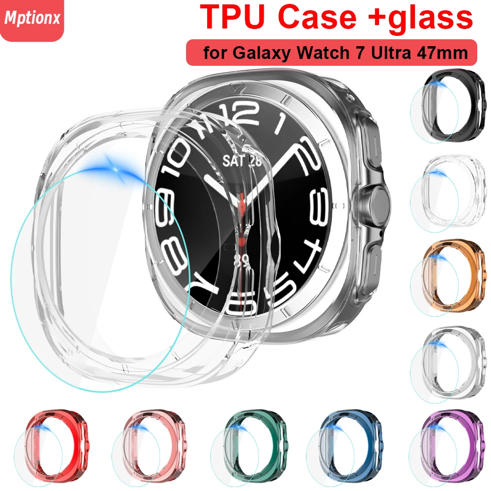 Watch Case Bumper - ガラス + カバーサムスンギャラクシーウォッチ 7 ウルトラ 47
