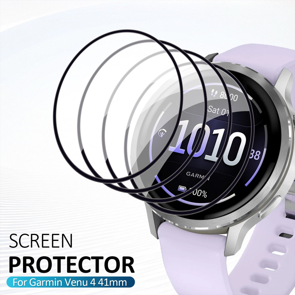 Watch Face Protector - Garmin Venu 4 41mm/45mm用HDスクリーンプロテクターフィルム4枚セット、傷防止、防水、ソフト、Venu4スマートウォッチ用フィルム（ガラス製ではありません）