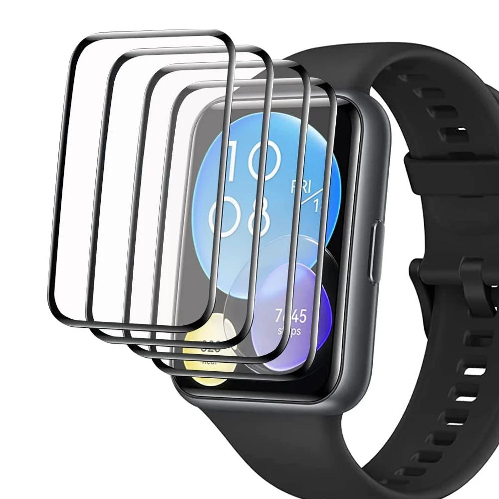 Smartwatch Watch Accessories - Huawei Watch用スクリーンプロテクター,強化ガラスカバー,fit2アクセサリー,スマートウォッチに適しています,9d hd,フルフィルム,ガラスではありません