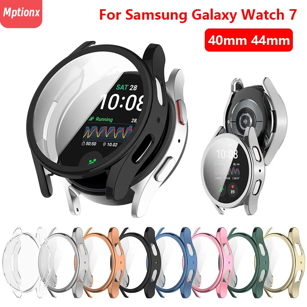 Accessories For Galaxy Watch 5 - サムスンギャラクシーウォッチ用オールラウンドプロテクションカバー,スクリーンプロテクター,7, 40mm, 44mm, 6, 5, 4