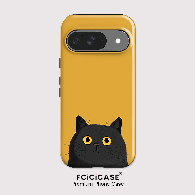 Google Pixel 9 - Fcicicase Pixel 9 10 Pro用のかわいい黒猫柄スマホケース Google