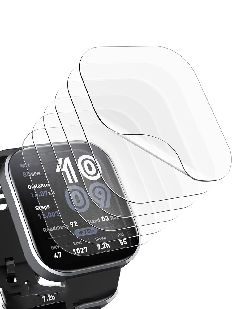 Smartwatch Watch Accessories - スクリーンプロテクター Amazfit bip 6 ケーススマートウォッチアクセサリーフルカバレッジソフトガラスフィルム amazfit