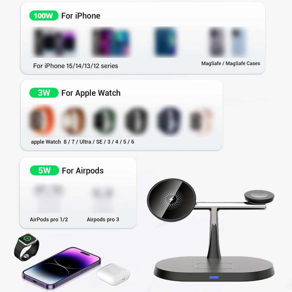 3 in 1 マグネット式ワイヤレス充電スタンド（MacSa - Watch Charger Cable のレビューと価格