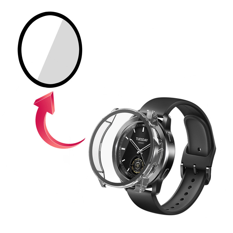 Xiaomi Watch s3用のハードエッジ保護ガラス,ス - Xiaomi Smartwatch S3 Accessories のレビューと価格