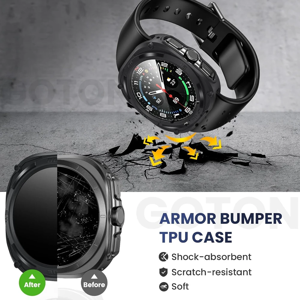 ガラス + カバーサムスンギャラクシーウォッチ 7 ウルトラ - Watch Case Bumper のレビューと価格