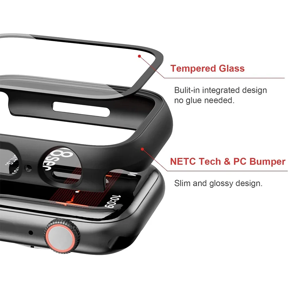 強化ガラススクリーンプロテクターケースカバー Apple W - Smartwatch Case のレビューと価格
