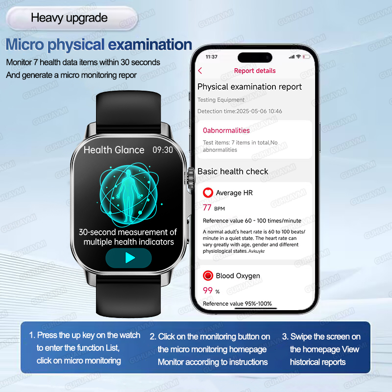 新型メンズ感情診断スマートウォッチ ECG+HRV 血液脂質 - Smartwatch Nexus のレビューと価格