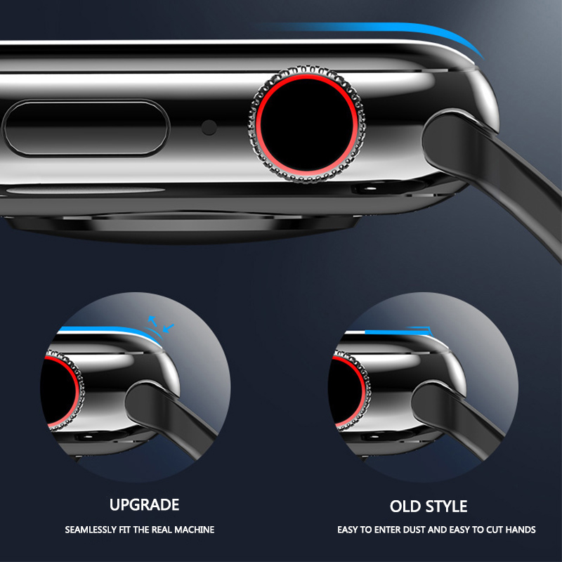 アップルウォッチ用スクリーンプロテクター,フル強化フィルム, - Watch Case Bumper のレビューと価格