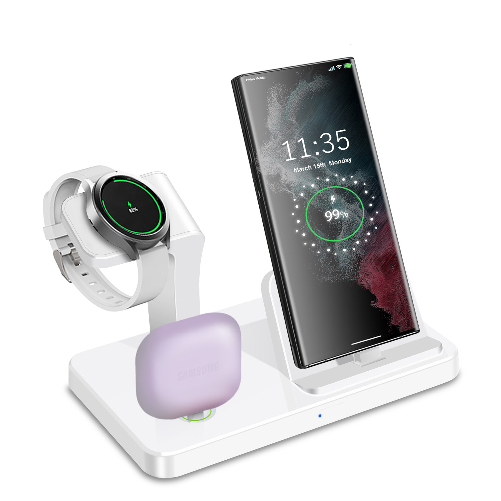 デスク用3-in-1 Type Cポートワイヤレス充電ドック - Watch Charger Cable のレビューと価格