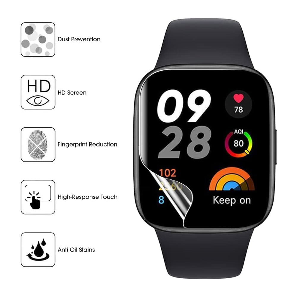3/6 個ヒドロゲル保護フィルム Redmi Watch 3 - Watch Face Protector のレビューと価格