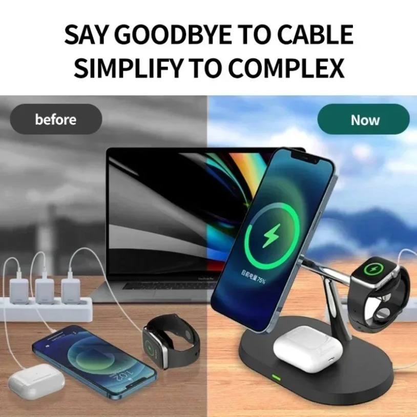 3 in 1 Opansten マグネット式ワイヤレス充電ス - Watch Charger Cable のレビューと価格