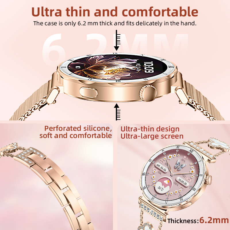 LIGE 新型女性用スマートウォッチ 1.19インチ AMO - Smartwatch Custom のレビューと価格