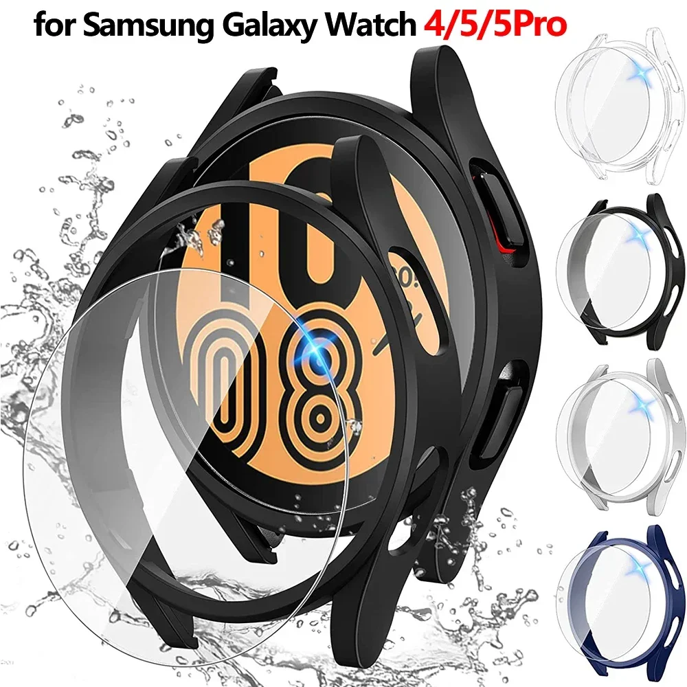 サムスンギャラクシーウォッチ用防水ガラスケース,ハード保護カ - Accessories For Galaxy Watch 5 のレビューと価格