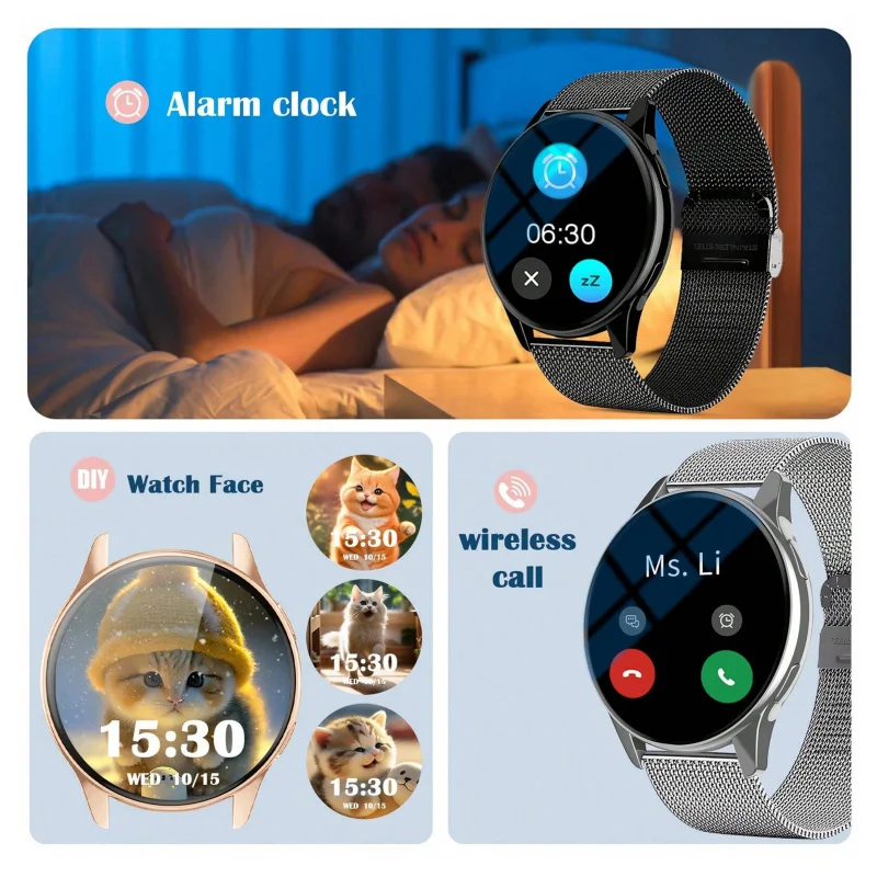 多機能スマートウォッチ ワイヤレス通話 カスタム壁紙 Blu - Smartwatch Custom のレビューと価格