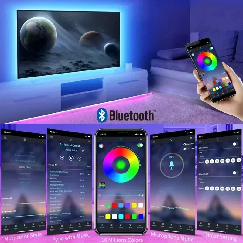スマートRGB LEDゲーミングライトストリップ USBクリ - Smart Accessories のレビューと価格