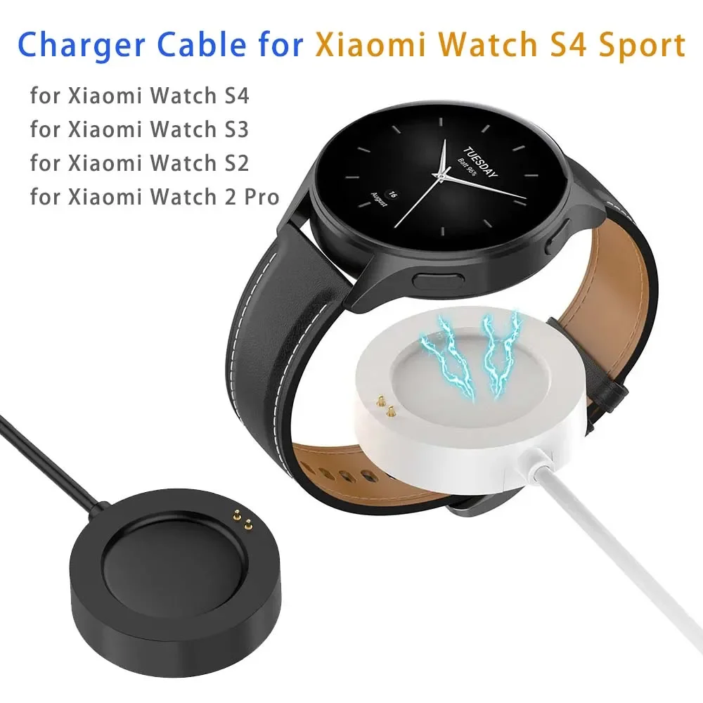 ホワイトスマートウォッチ充電ケーブル - Xiaomi Wa - Xiaomi Smartwatch S3 Accessories のレビューと価格