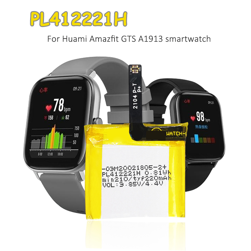 PL412221Hバッテリー 220mAh 3.85V交換用 - Smartwatch A1914 のレビューと価格