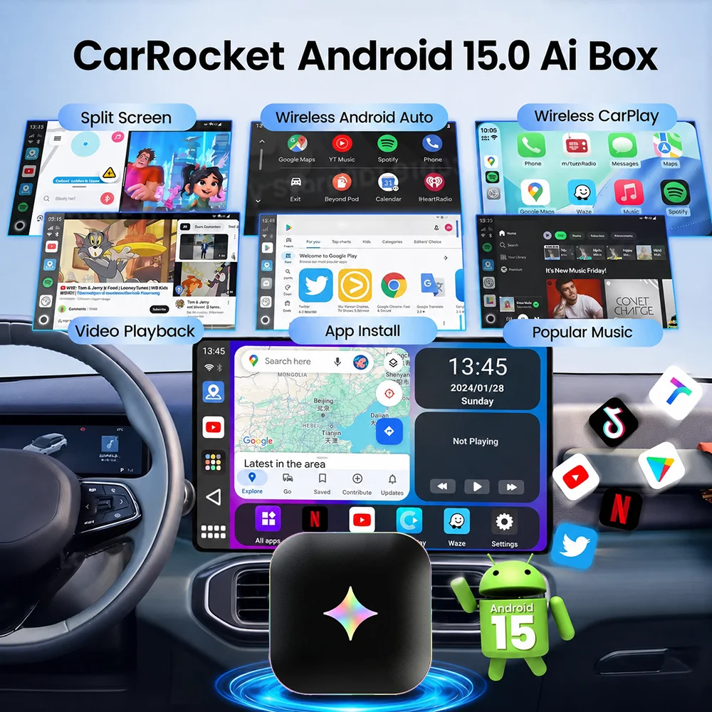 2026Android15 CarPlay Ai Box C - Smartwatch Universal のレビューと価格