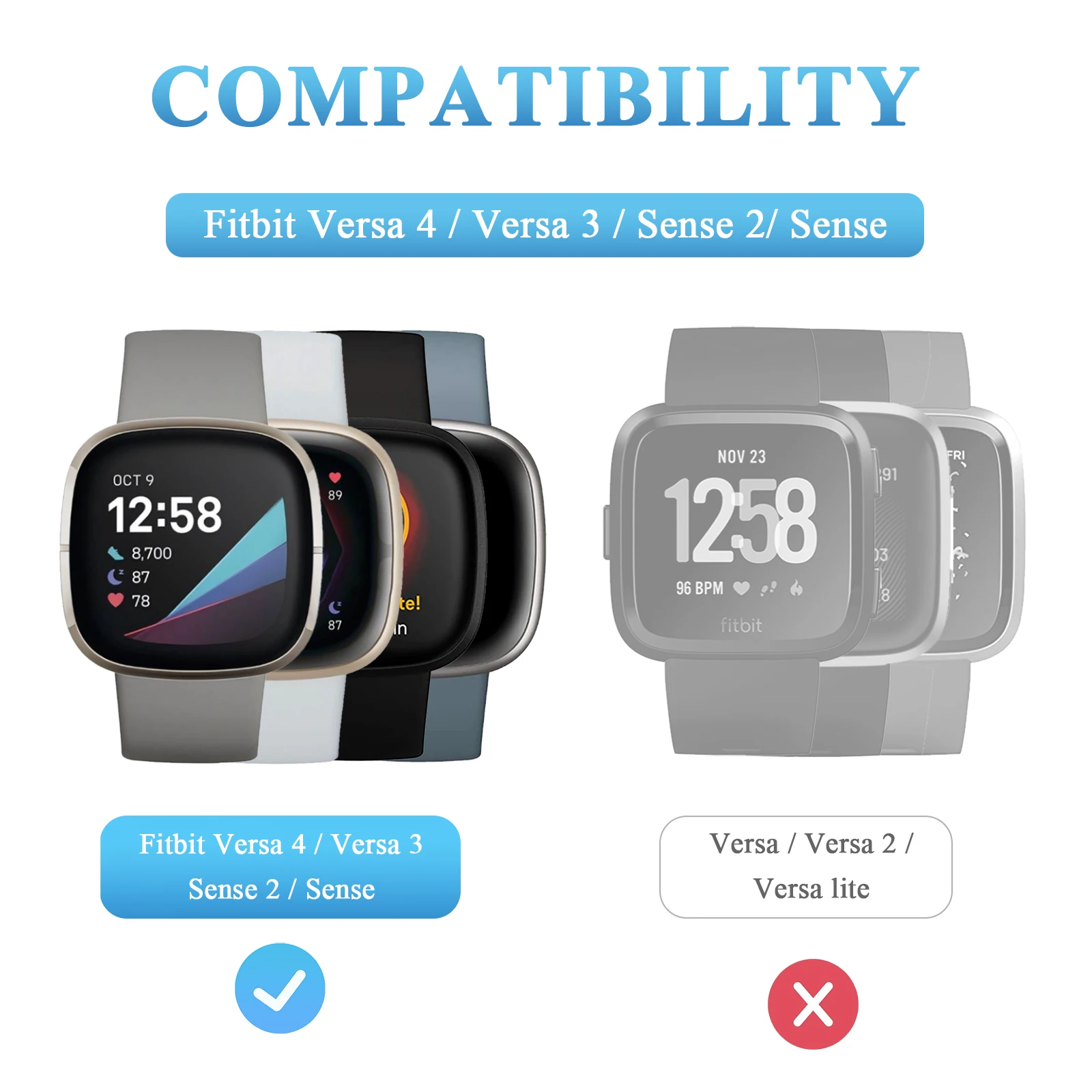 Fitbit Sense/Sense 2/Versa 4/V - Smartwatch Nexus のレビューと価格