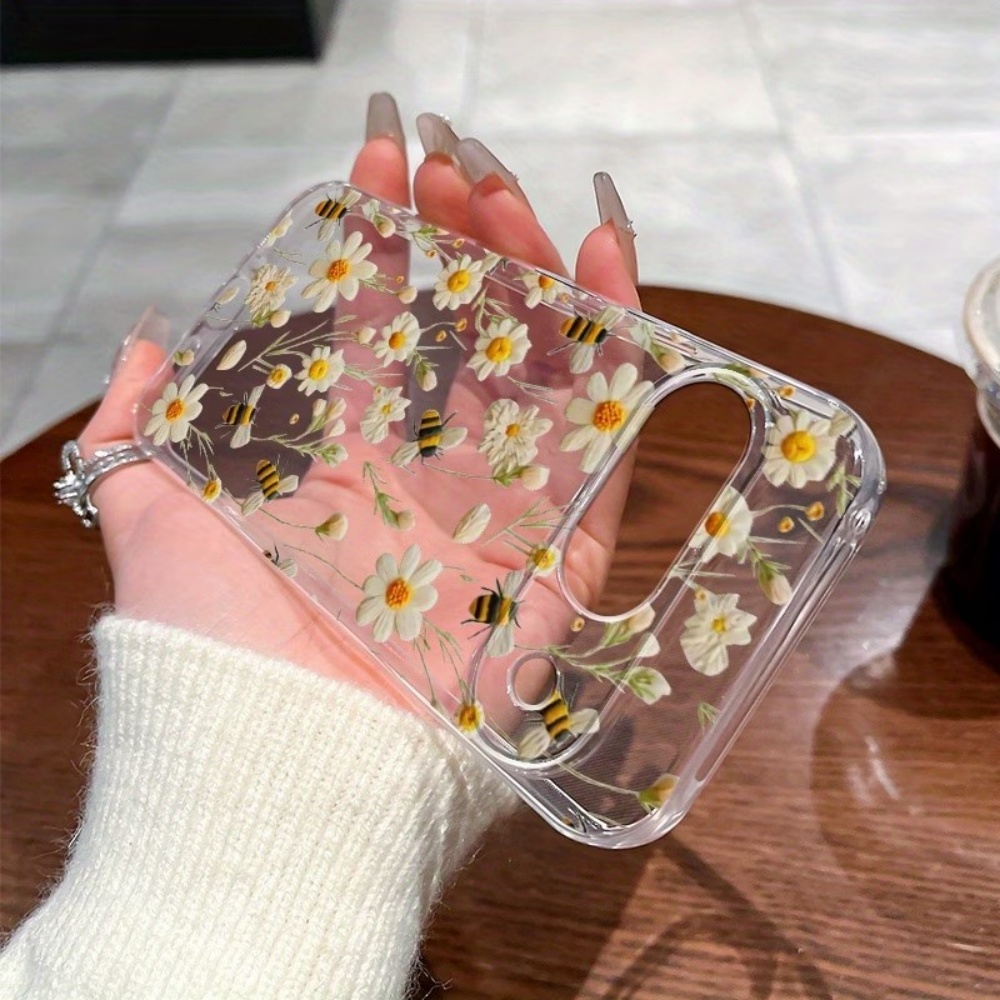 かわいいミツバチの花柄ソフトクリア電話ケース Google  - Google Pixel 9 のレビューと価格