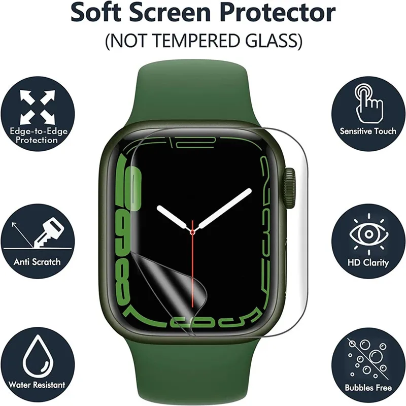 3枚入り ハイドロゲルフィルム Apple Watch 9  - Watch Case Bumper のレビューと価格