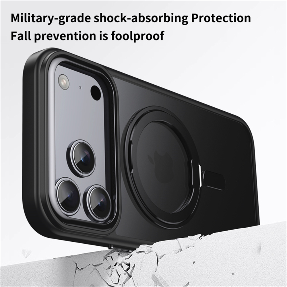 高級メタルリングスタンド付きクリアスマホケース iPhone - Magnetic Charging Stand のレビューと価格